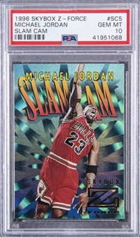 1996-97 Skybox Z-Force Slam Cam #SC5 Michael Jordan – PSA GEM MT 10
